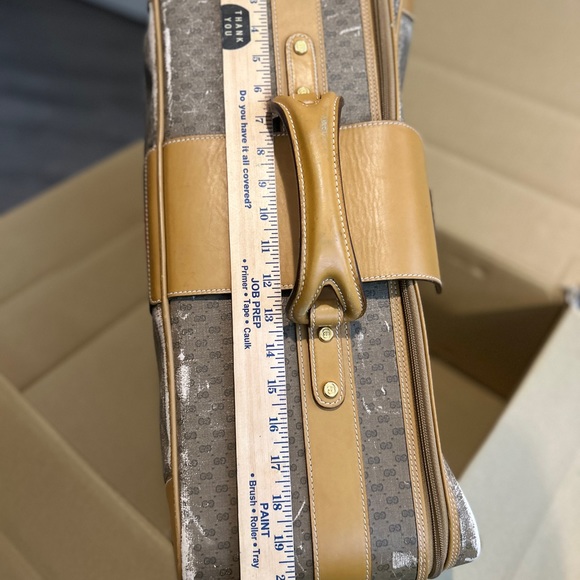 Vintage Gucci Boston Sherry Line GG Travel  Leather  suitcase - Picture 4 of 16